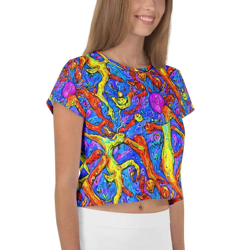 Chromatic Shoal on Crop Tee — Right