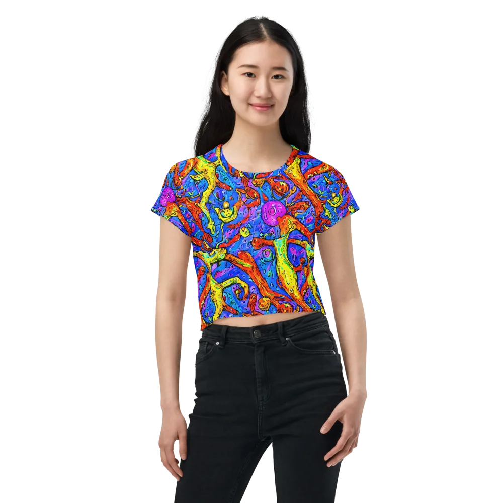 Chromatic Shoal on Crop Tee — Front