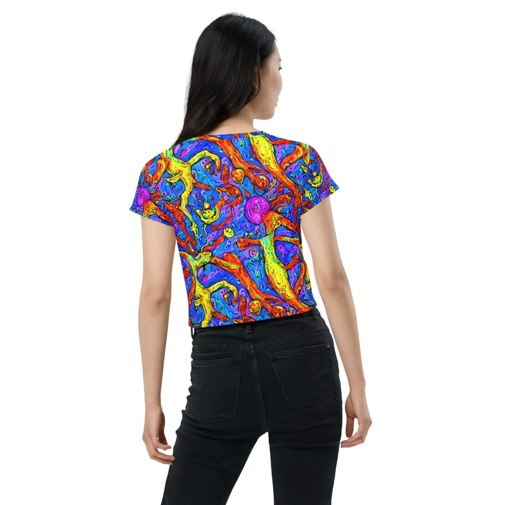 Chromatic Shoal on Crop Tee — Back