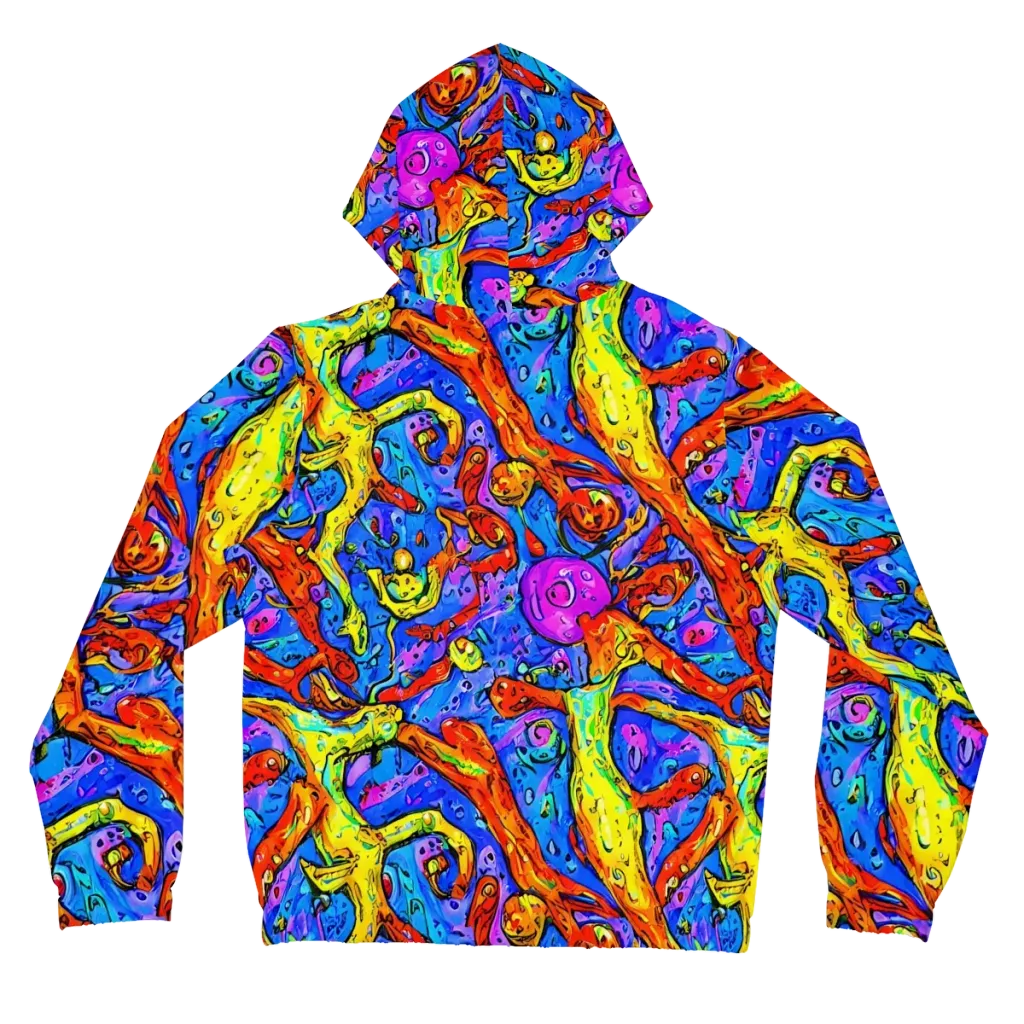 Chromatic Shoal on Women's Full-Zip Hoodie — Back