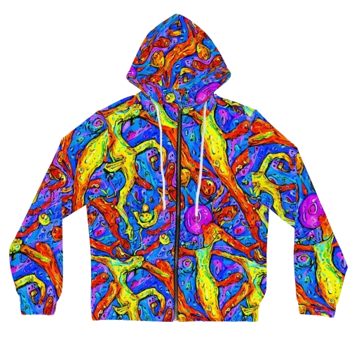 Chromatic Shoal on a Women's Full-Zip Hoodie