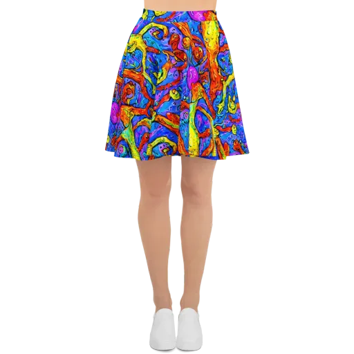 Chromatic Shoal on a Skater Skirt