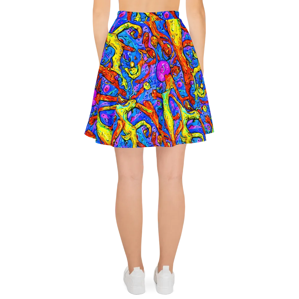 Chromatic Shoal on Skater Skirt — Back