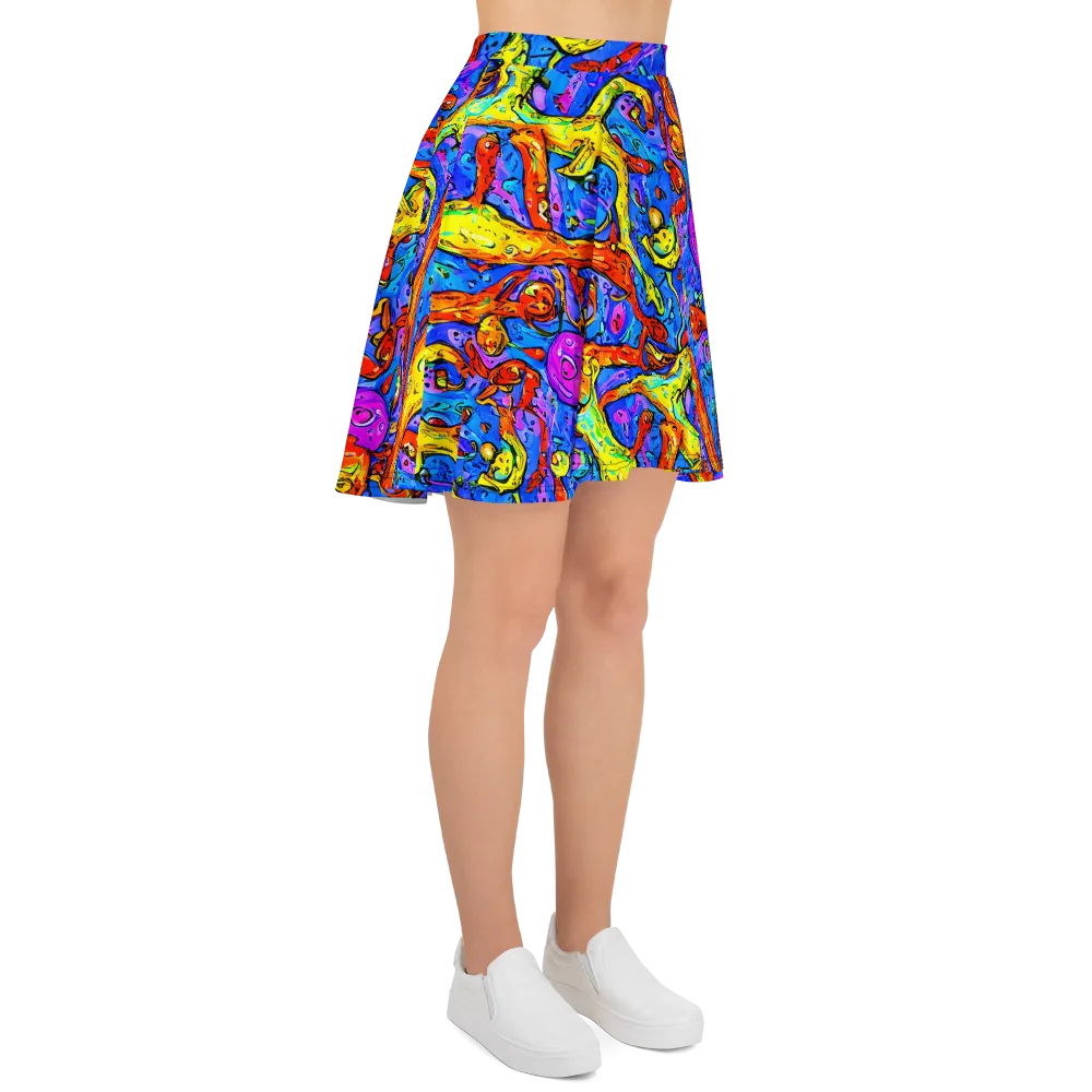 Chromatic Shoal on Skater Skirt — Right