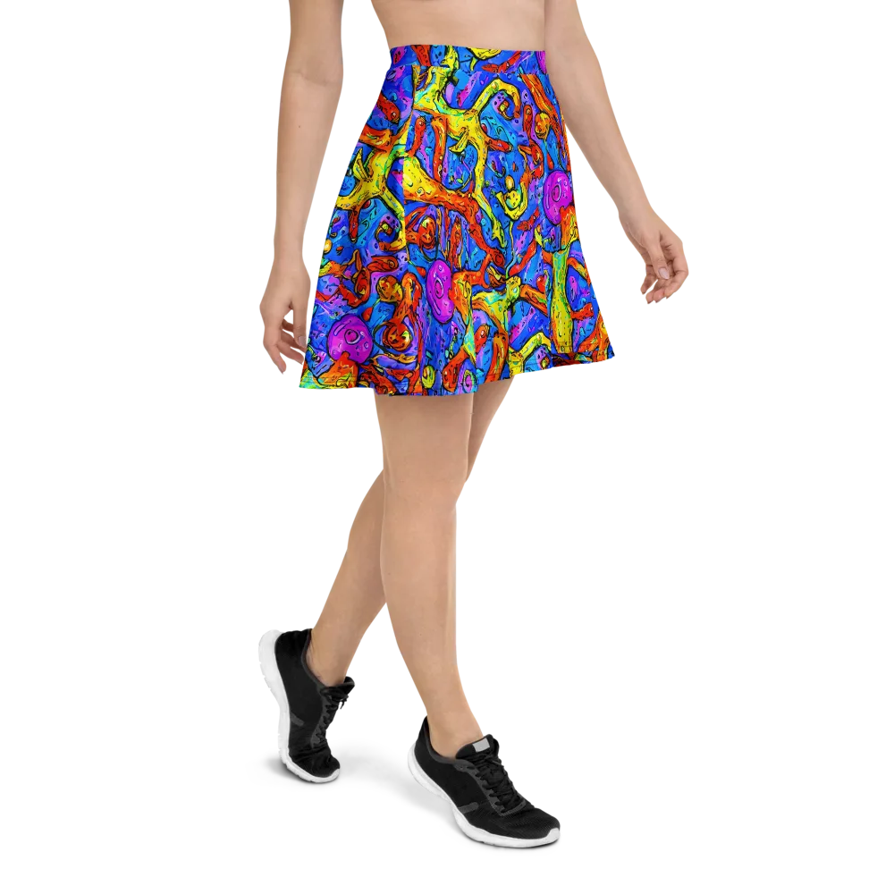 Chromatic Shoal on Skater Skirt — Right