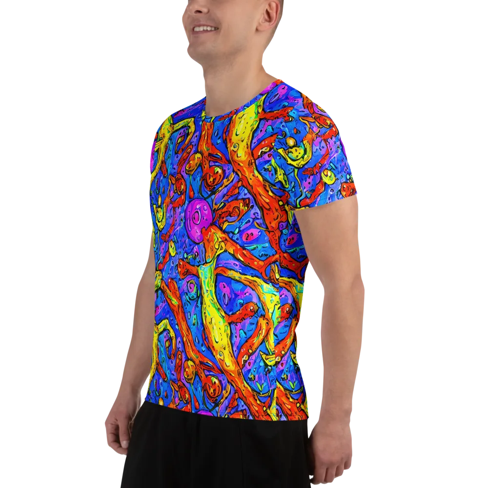 Chromatic Shoal on Men's Athletic T-Shirt — Left