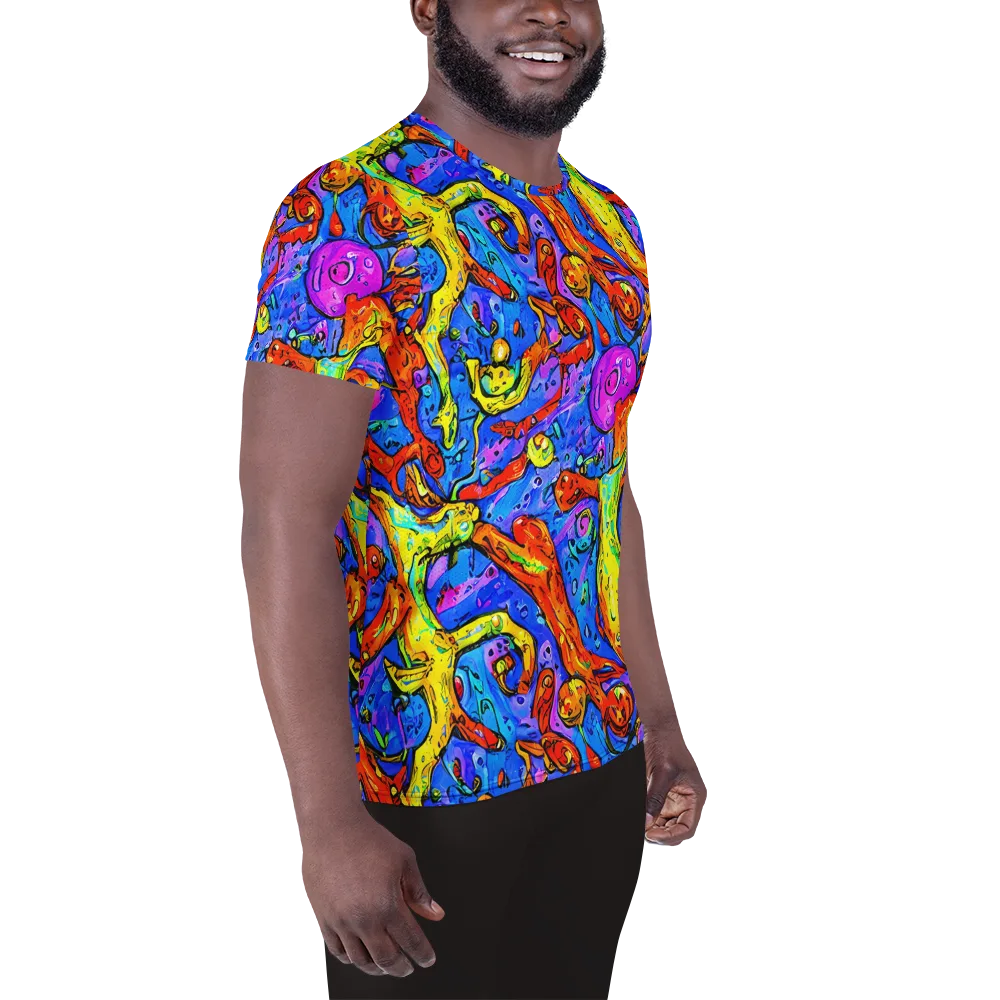 Chromatic Shoal on Men's Athletic T-Shirt — Right