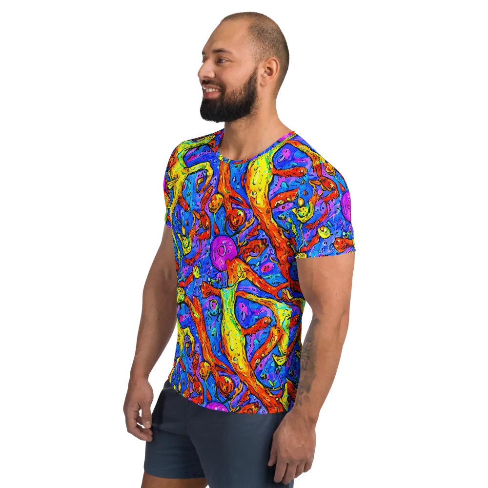 Chromatic Shoal on Men's Athletic T-Shirt — Left