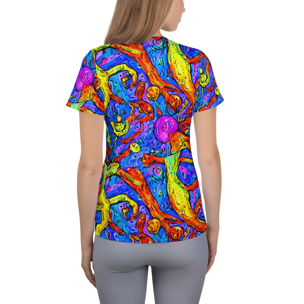 Chromatic Shoal on Women's Athletic T-Shirt — Back