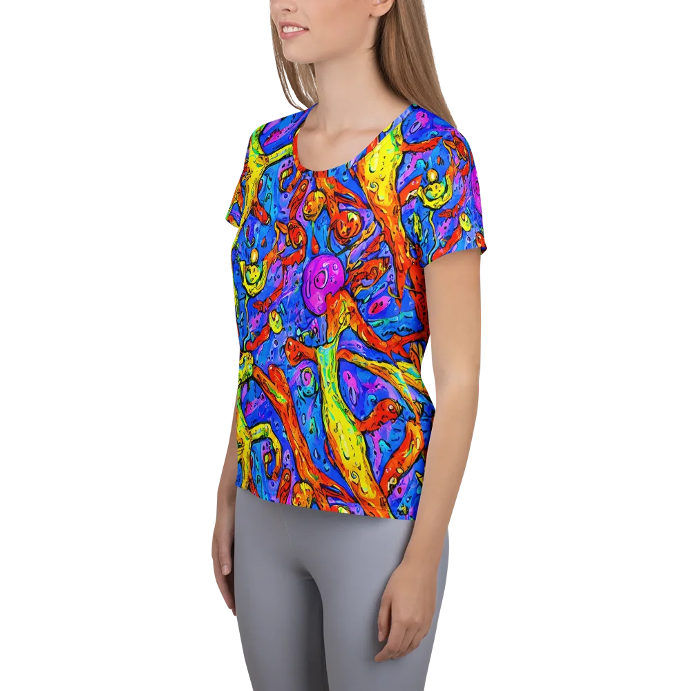 Chromatic Shoal on Women's Athletic T-Shirt — Left