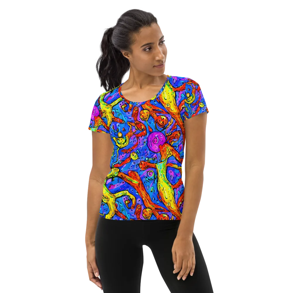 Chromatic Shoal on Women's Athletic T-Shirt — Front