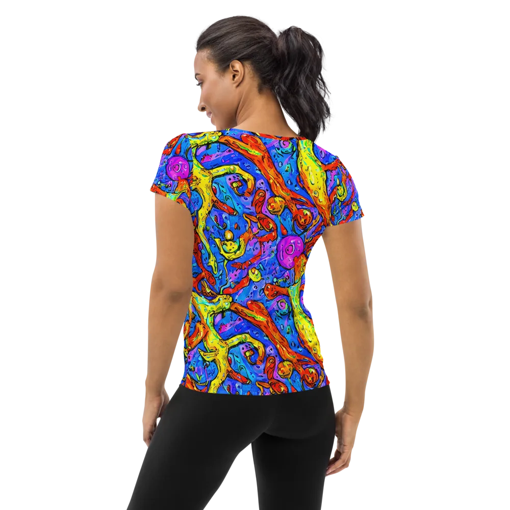 Chromatic Shoal on Women's Athletic T-Shirt — Back