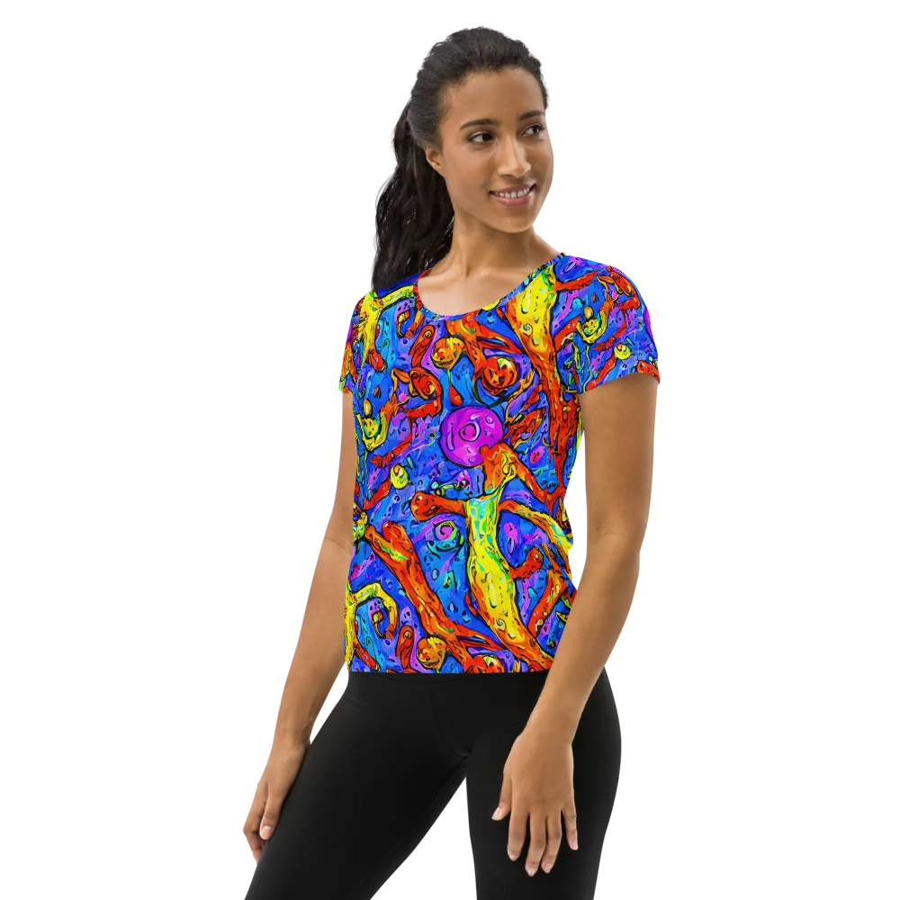 Chromatic Shoal on Women's Athletic T-Shirt — Left