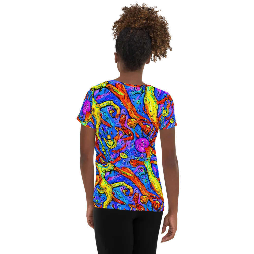 Chromatic Shoal on Women's Athletic T-Shirt — Back