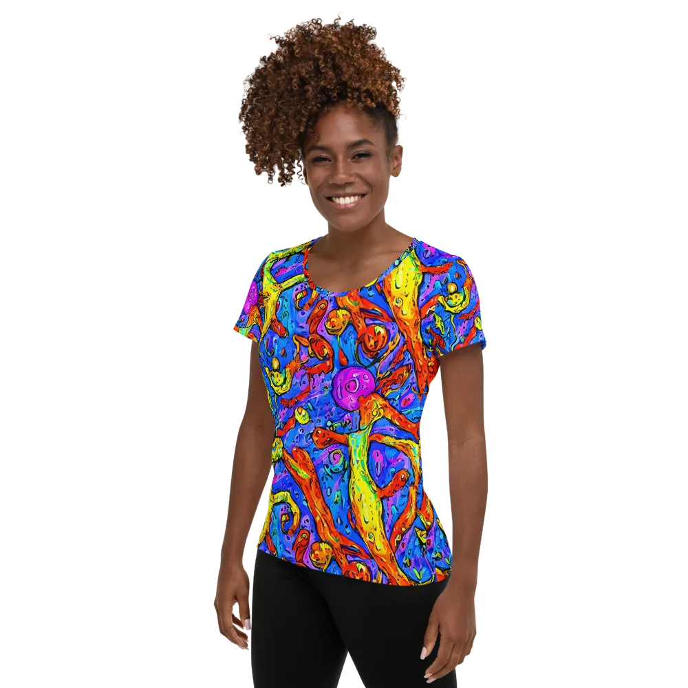 Chromatic Shoal on Women's Athletic T-Shirt — Left