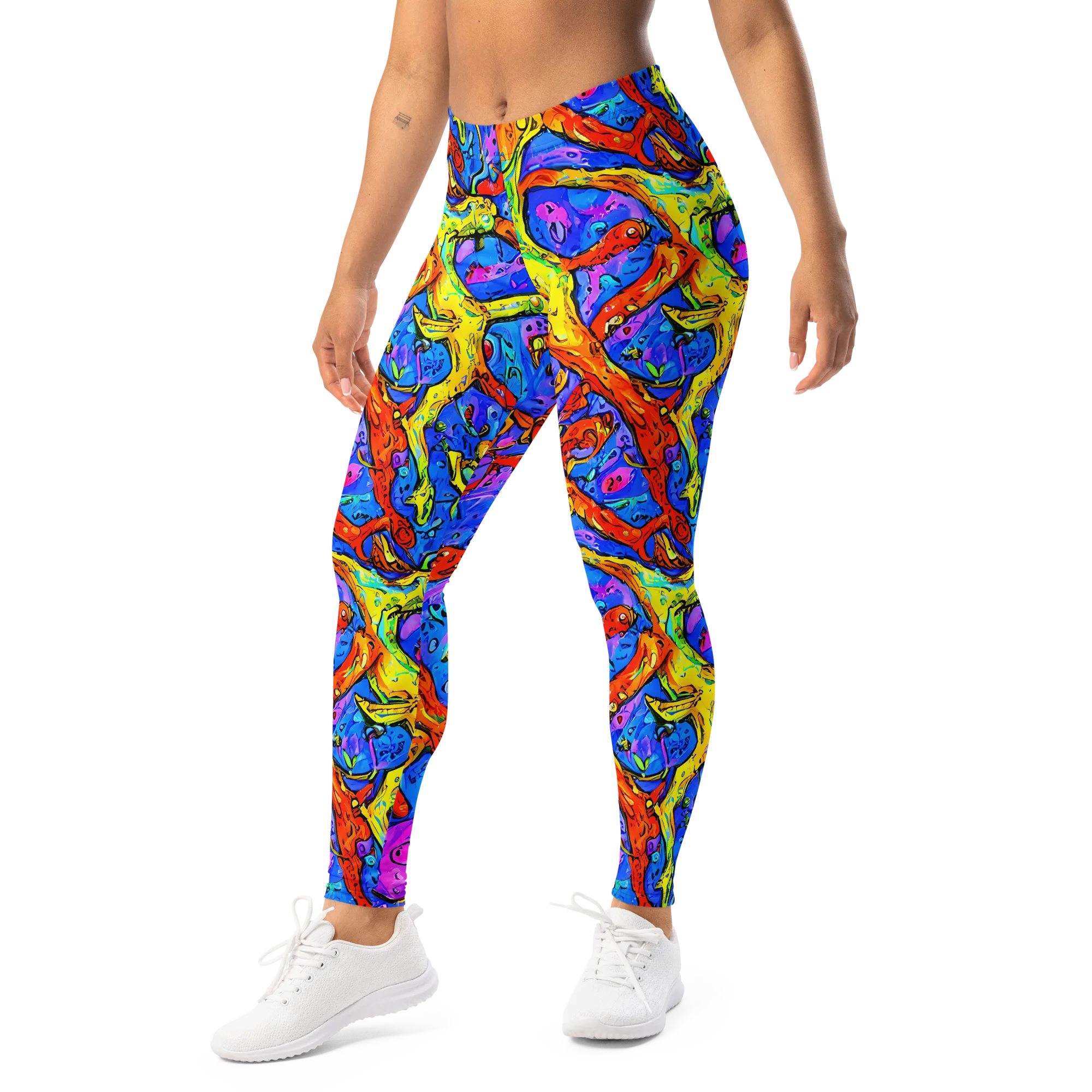 Chromatic Shoal on Leggings — Left Front