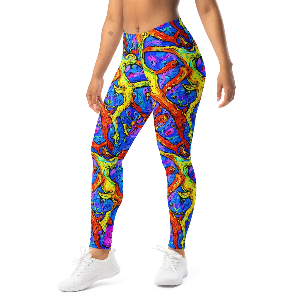 Chromatic Shoal on Leggings — Left Front