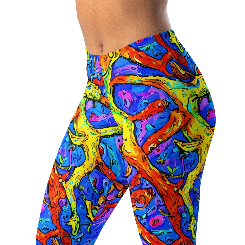 Chromatic Shoal on Leggings — Left Front