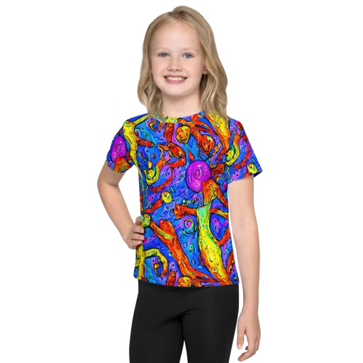 Chromatic Shoal on a Kids Crew Neck T-Shirt