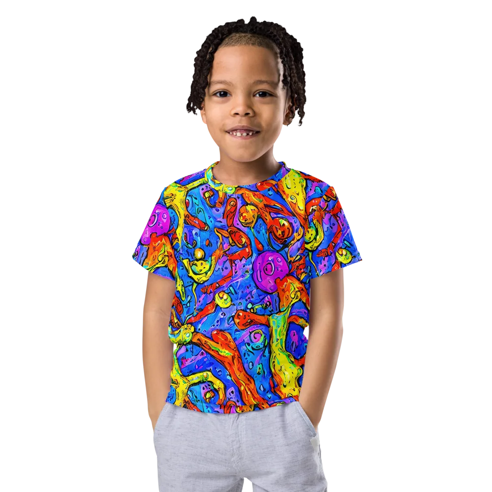 Chromatic Shoal on Kids Crew Neck T-Shirt — Front