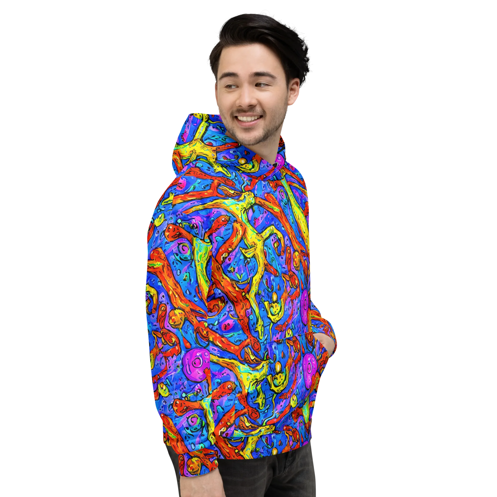 Chromatic Shoal on Hoodie — Right