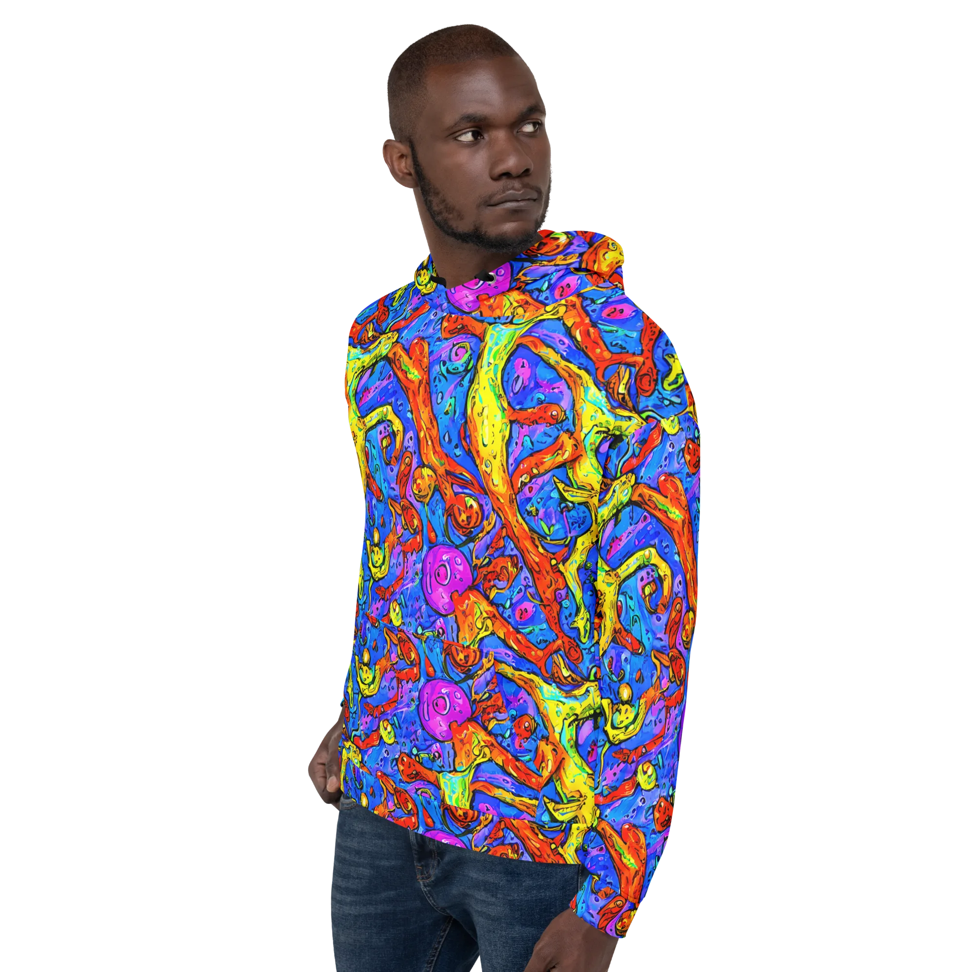Chromatic Shoal on Hoodie — Left