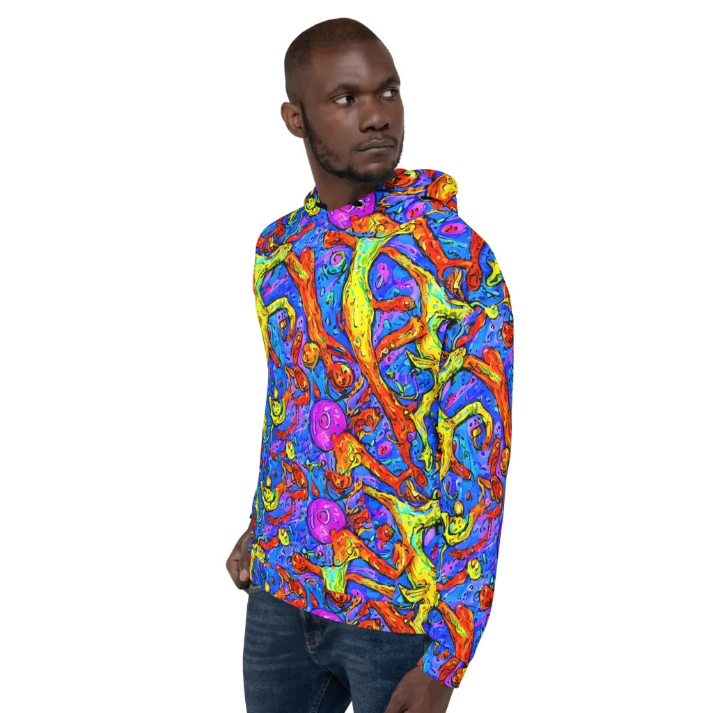 Chromatic Shoal on Hoodie — Left