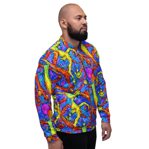 Chromatic Shoal on a Bomber Jacket