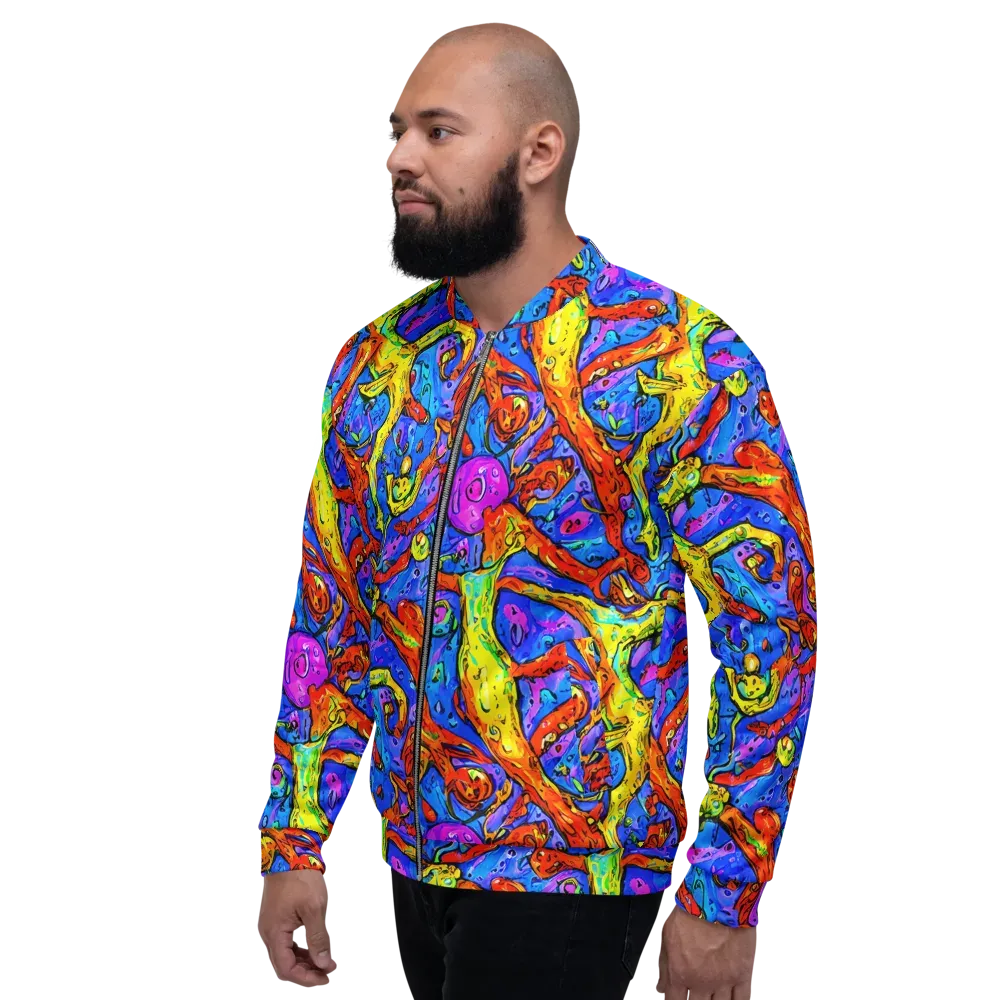 Chromatic Shoal on Bomber Jacket — Left