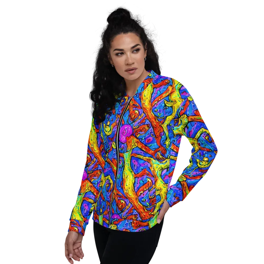 Chromatic Shoal on Bomber Jacket — Left