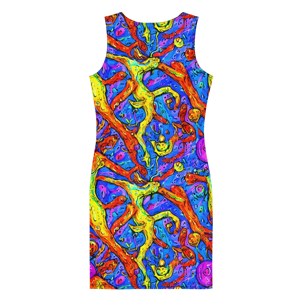 Chromatic Shoal on Bodycon Dress — Back