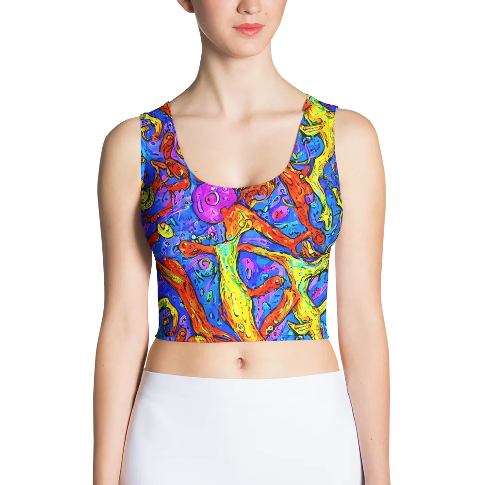 Chromatic Shoal on Crop Top — Front