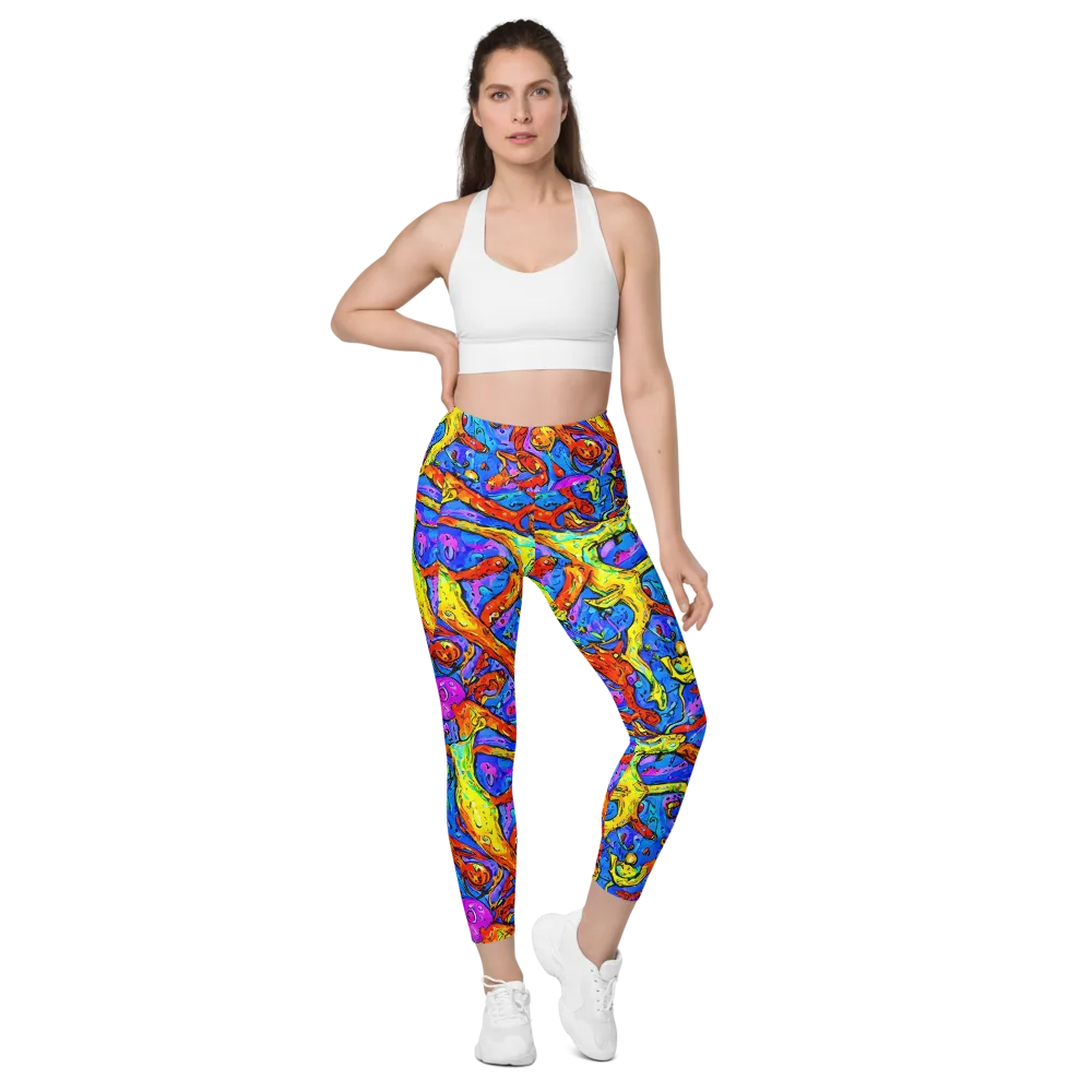 Chromatic Shoal on Leggings with Pockets — Front