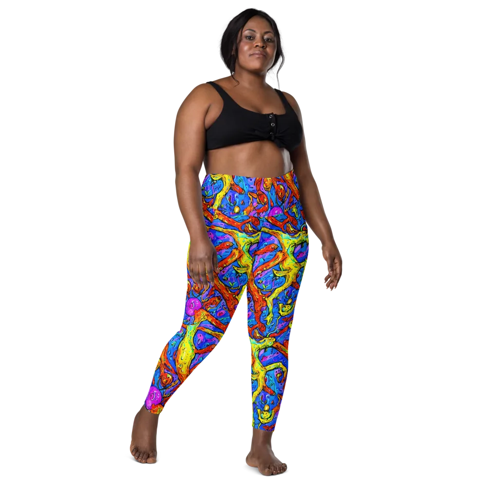 Chromatic Shoal on Leggings with Pockets — Front