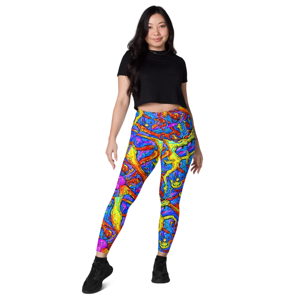 Chromatic Shoal on Leggings with Pockets — Front