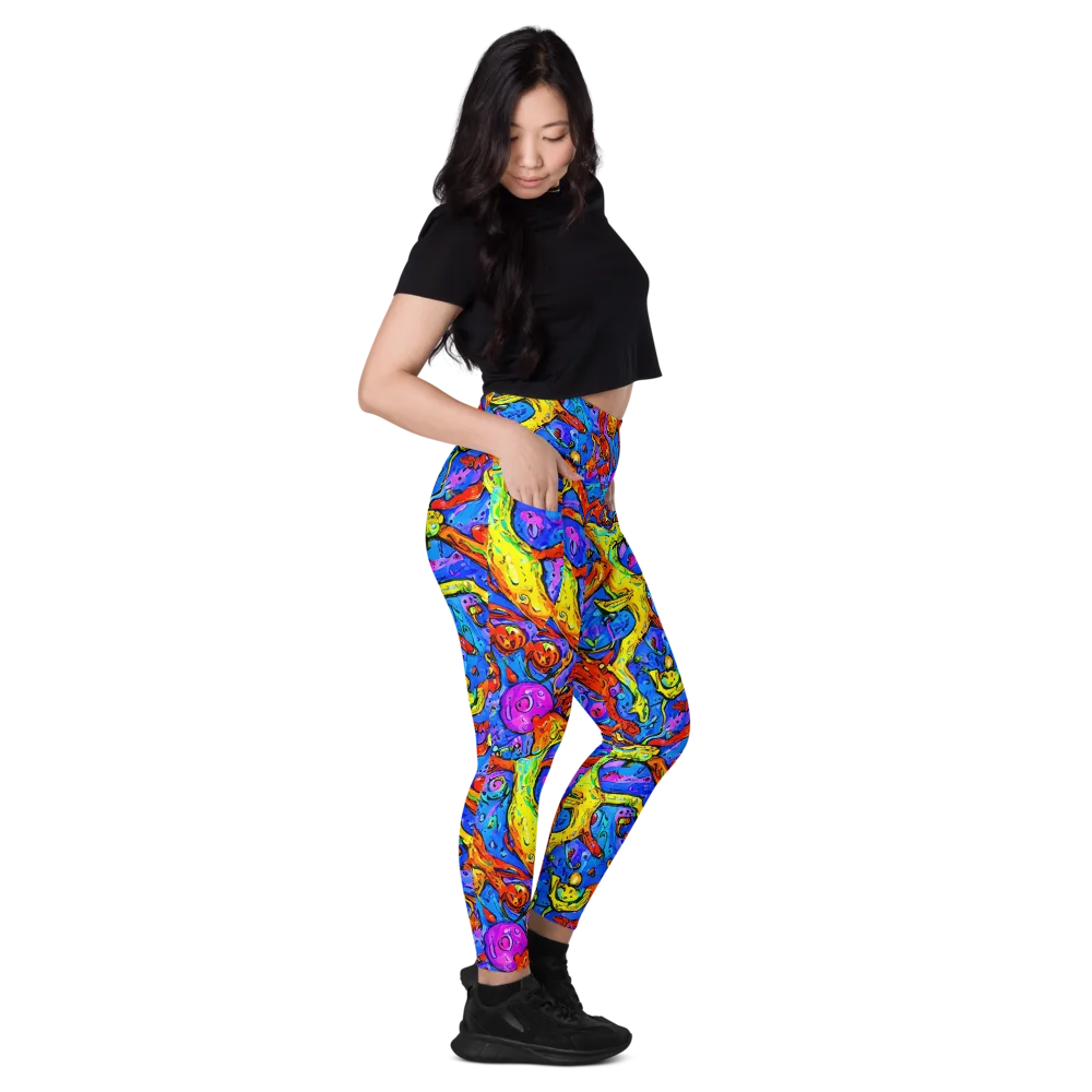 Chromatic Shoal on Leggings with Pockets — Right