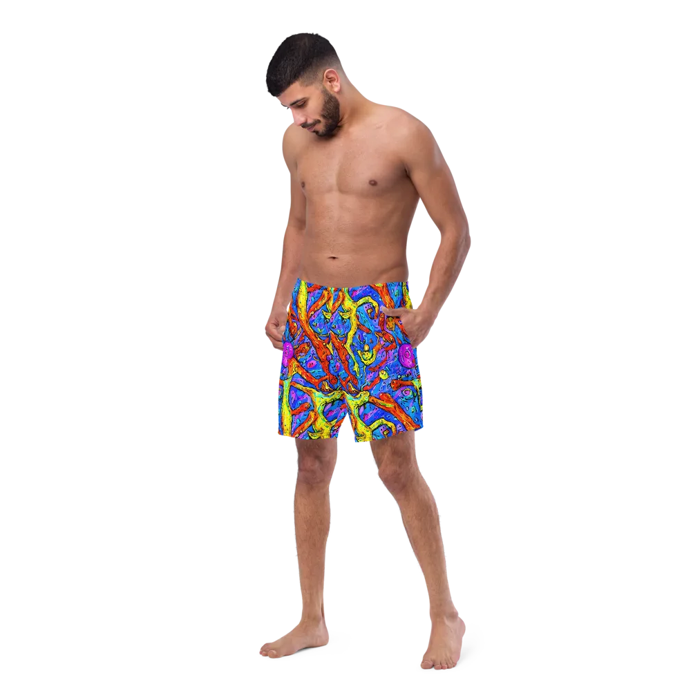 Chromatic Shoal on Swim Trunks — Left Front