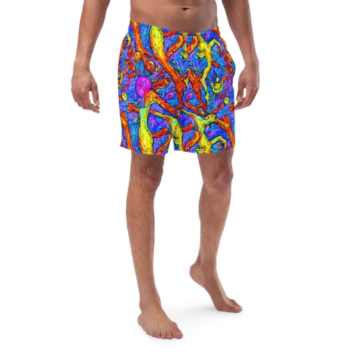 Chromatic Shoal on a Swim Trunks