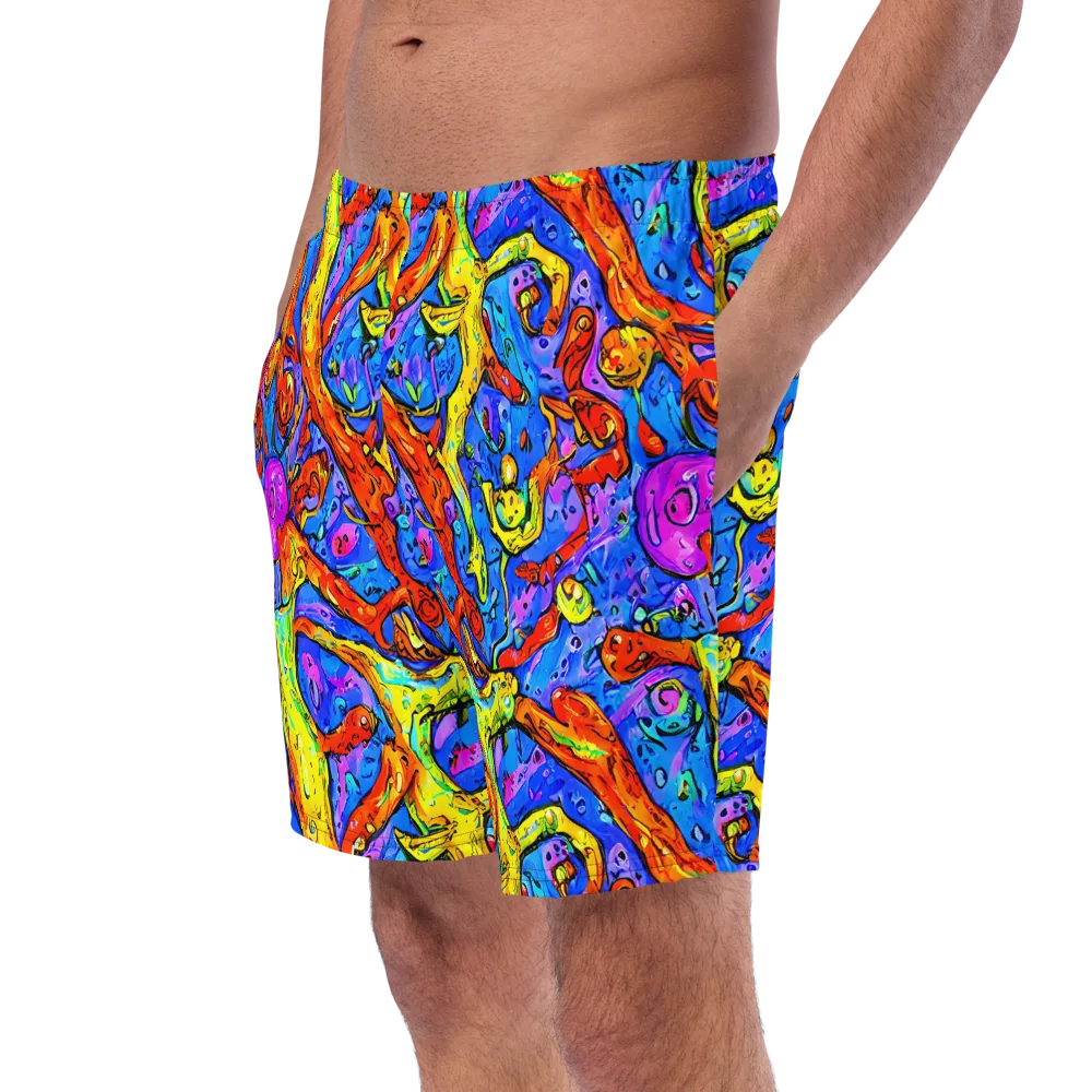 Chromatic Shoal on Swim Trunks — Left Front