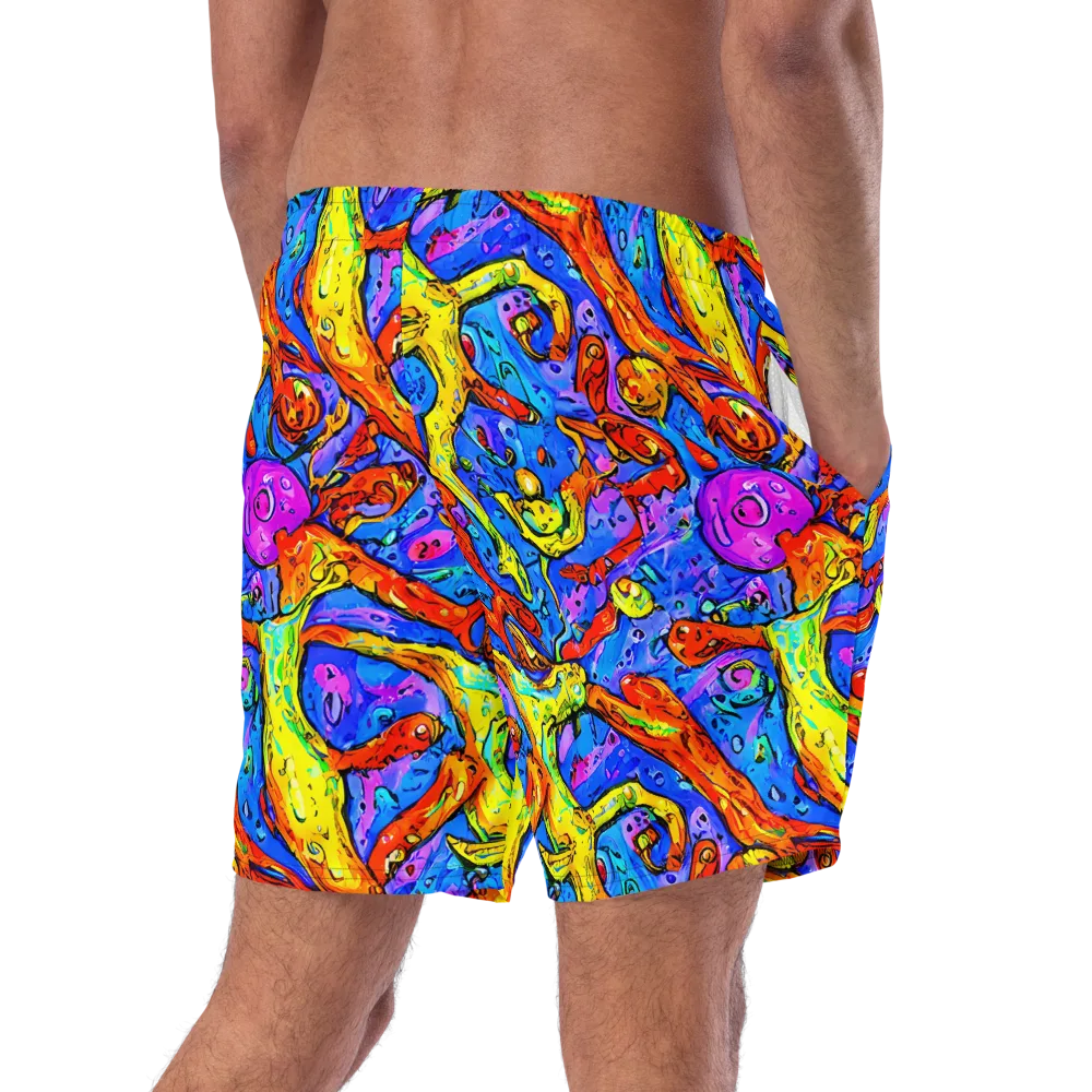 Chromatic Shoal on Swim Trunks — Right Back