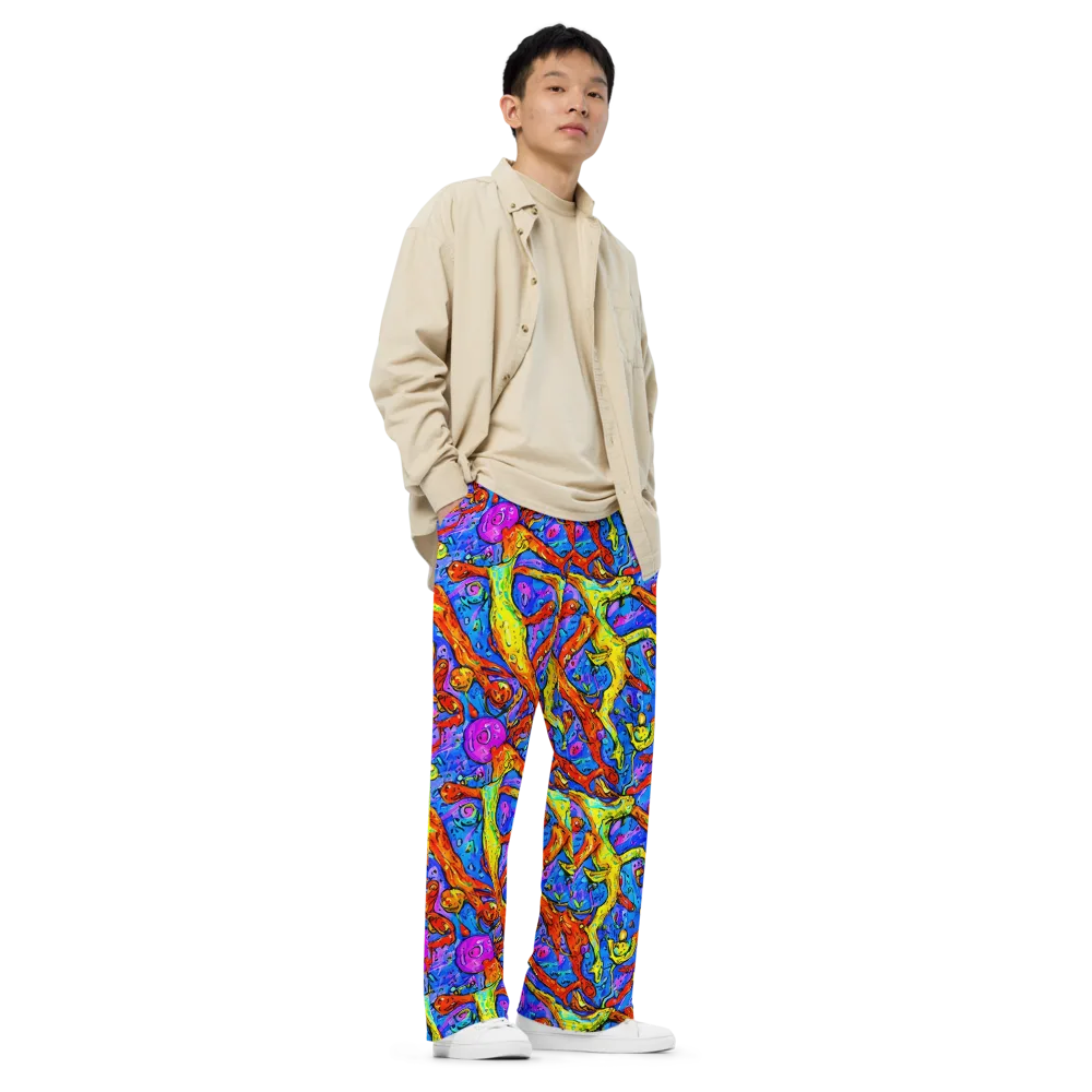 Chromatic Shoal on Wide-Leg Pants — Right Front