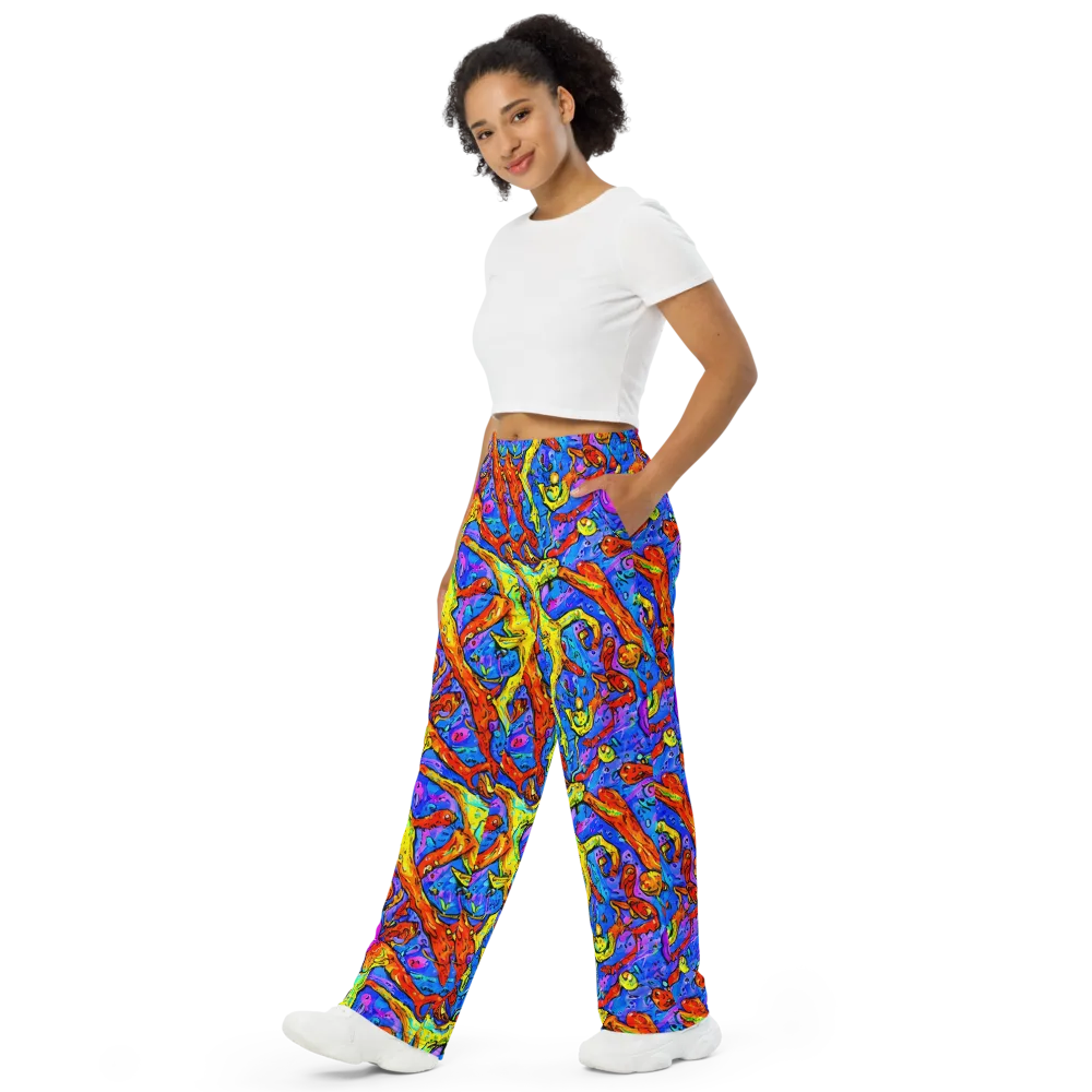 Chromatic Shoal on Wide-Leg Pants — Left Front