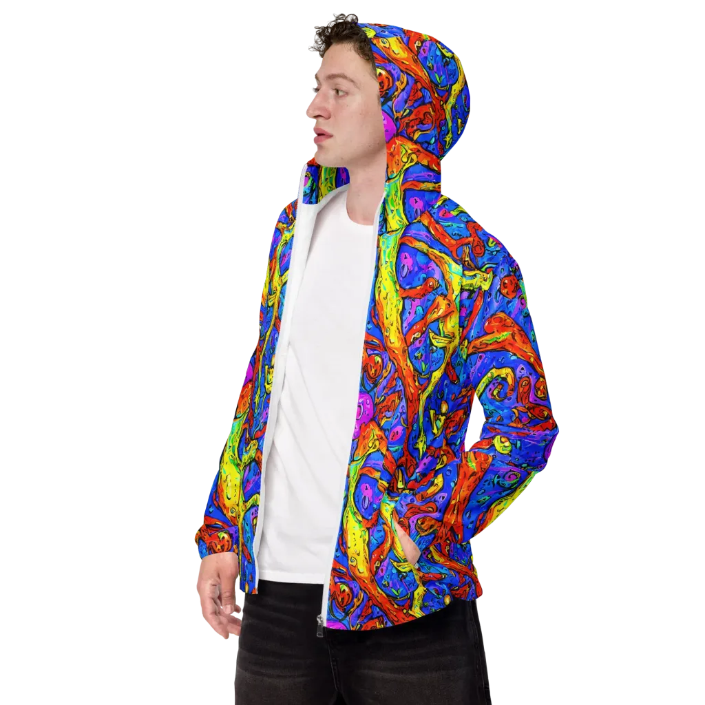 Chromatic Shoal on Men's Windbreaker — Left Front