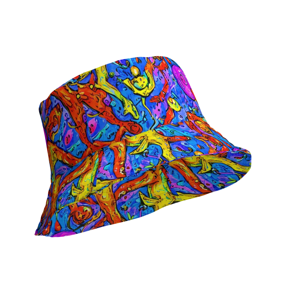 Chromatic Shoal on Reversible Bucket Hat — Product details Outside
