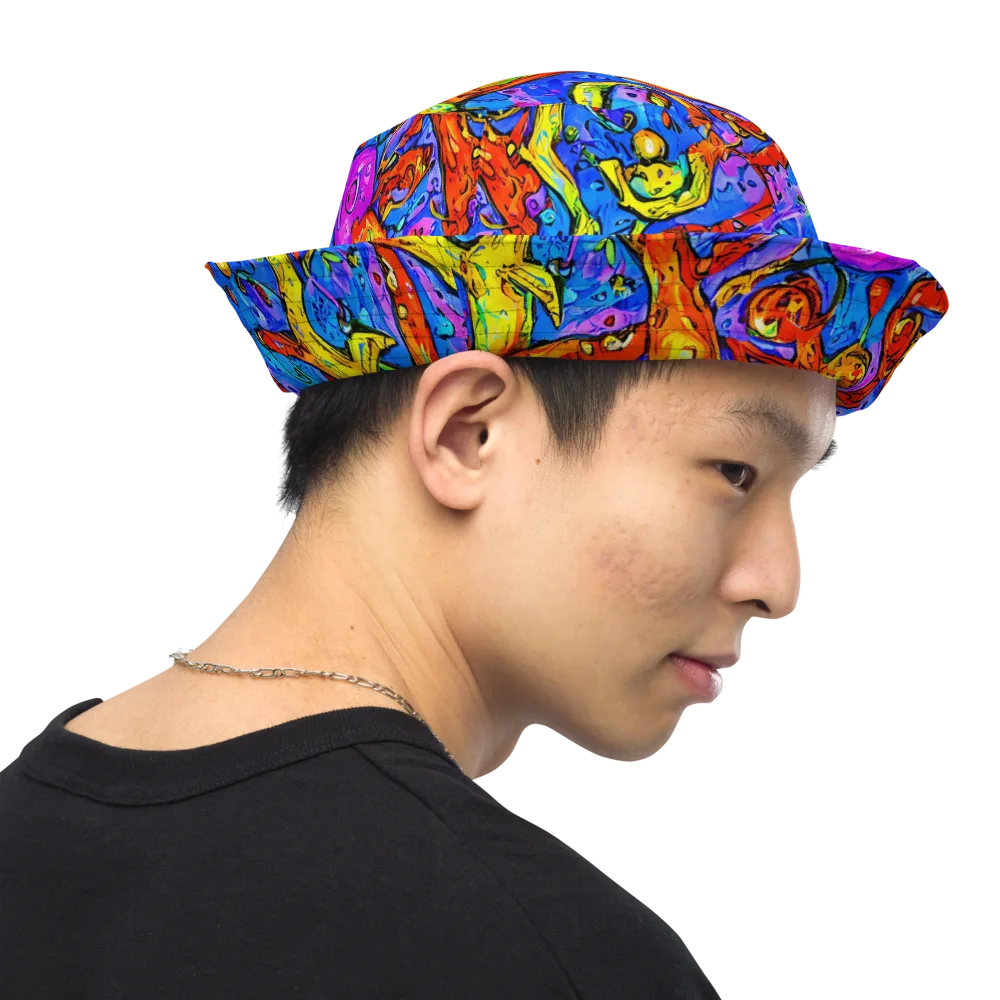 Chromatic Shoal on Reversible Bucket Hat — Right Outside
