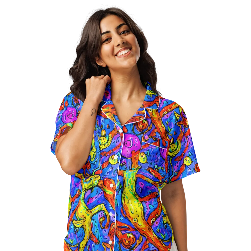 Chromatic Shoal on Women's Short Sleeve Pajama Top — Front