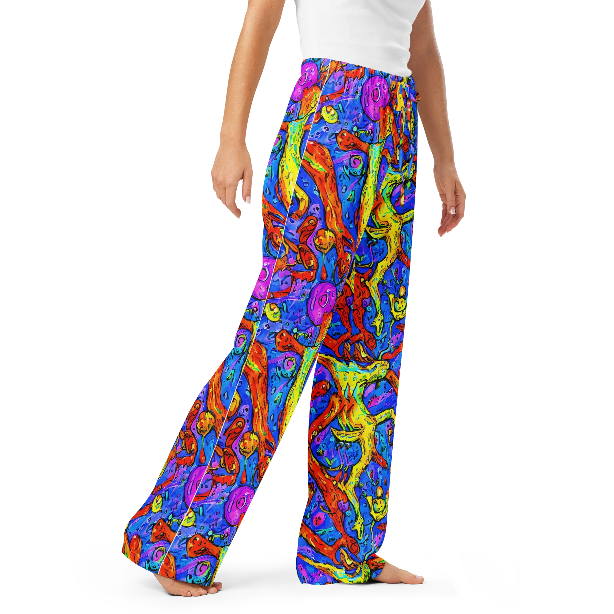 Chromatic Shoal on Women's Pajama Pants — Right Front