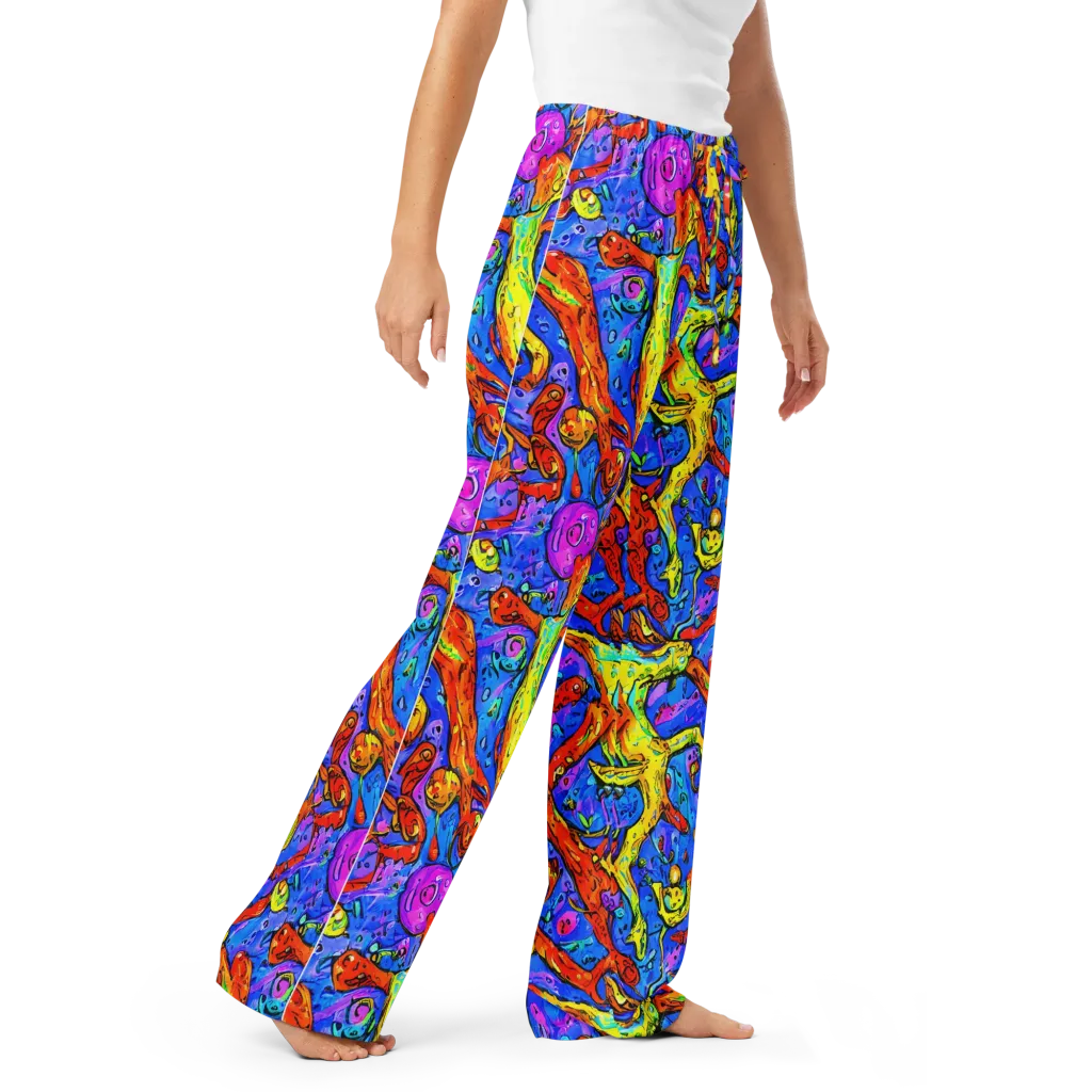 Chromatic Shoal on Women's Pajama Pants — Right Front
