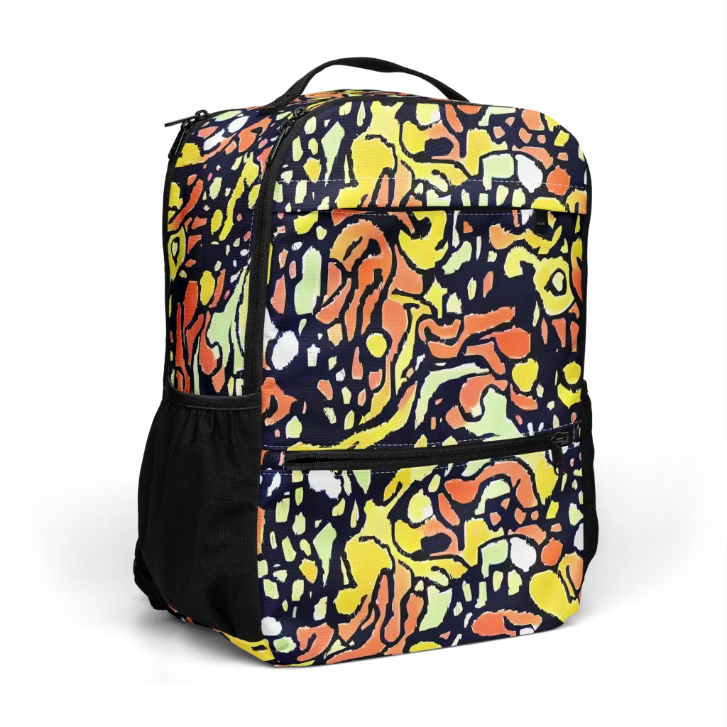 Neon Ink Safari on Utility Backpack — Right Front