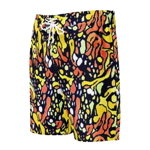 Neon Ink Safari on a Men's Board Shorts